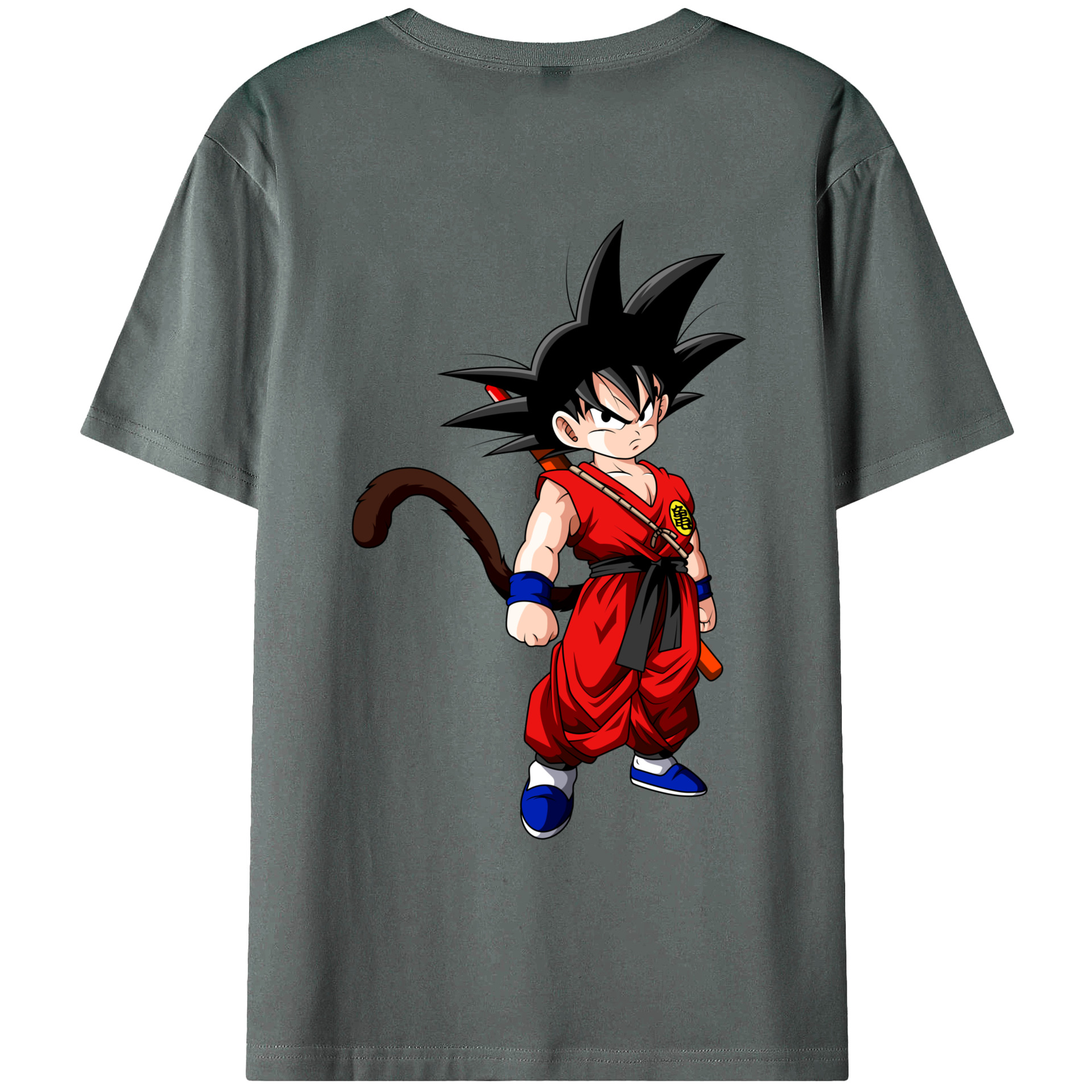 （画像用） ドラゴンボール 孫悟空（そん ごくう）Son Goku カカロット DRAGON BALL Kakarotto 綿100％ メンズ半袖Tシャツ（バックプリント） 通気性